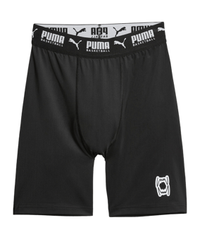 PUMA Hoops Team Short Tight Schwarz F01 - schwarz