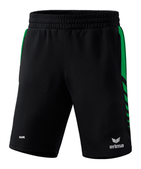 Erima Six Wings Worker Short Kids Schwarz Smaragd