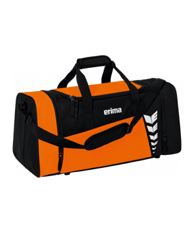 Erima Six Wings Sporttasche Gr. S Orange Schwarz - orange