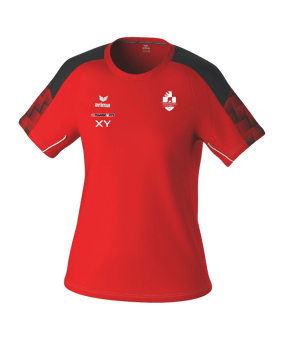 Erima Evo Star T-Shirts Damen Rot Schwarz