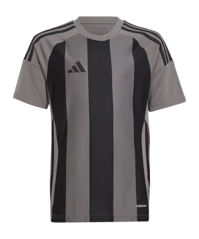 adidas Striped 24 Trikot Kids Grau Schwarz - grau