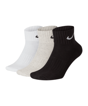 Nike Cushion Quarter 3er Pack Socken Training F901 - grau