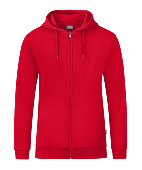 JAKO Organic Kapuzenjacke Rot F100 - rot