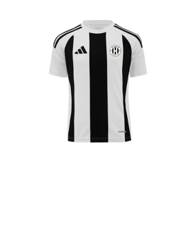 Maillot de football enfant adidas Striped 24 blanc noir