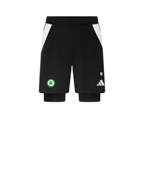 Short 2-en-1 adidas Tiro 24 noir blanc 