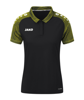 JAKO Performance Poloshirt Damen Schwarz Gelb F808 - schwarz
