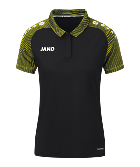 JAKO Performance Poloshirt Damen Schwarz Gelb F808