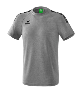 Erima Essential 5-C T-Shirt Kids Grau Schwarz - grau