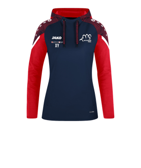 JAKO Performance Hoody Damen Blau Rot F909