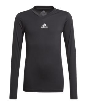 adidas Team Base Top langarm Kids Schwarz - schwarz