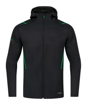JAKO Challenge Freizeit Kapuzenjacke Kids F503 - schwarz