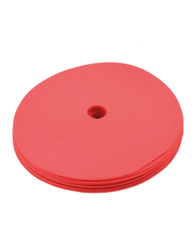 Cawila Gummi Markierungsscheiben 10er Set | rutschfeste Floormarker | 15cm | rot - rot