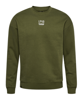 Hummel hmlLP10 Boxy Sweatshirt Grün F6187 - schwarz