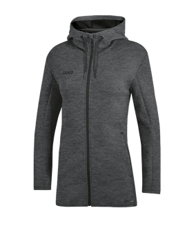 JAKO Premium Basic Kapuzenjacke Damen Grau F21 - grau