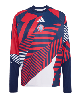 adidas FC Bayern München Prematch Sweatshirt 2026/2027 Blau