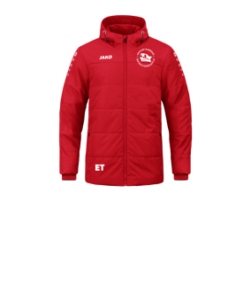 JAKO Team Coach Kapuzenjacke Kids Rot F100