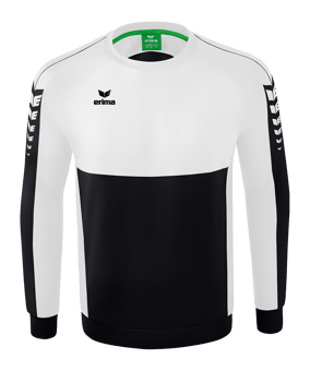 Erima Six Wings Sweatshirt Kids Schwarz Weiss - schwarz