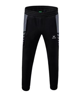 Erima Six Wings Trainingshose Schwarz Grau - schwarz