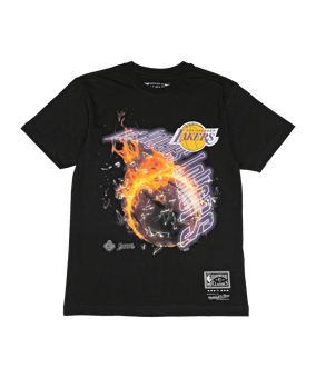 Mitchell and Ness Los Angeles Lakers HWC Blaze T-Shirt Schwarz - schwarz