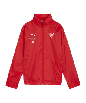 PUMA teamGOAL Allwetterjacke Kids Rot Weiss F01