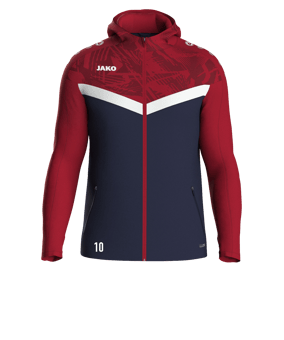 JAKO Icon Kapuzenjacke Blau Rot F901