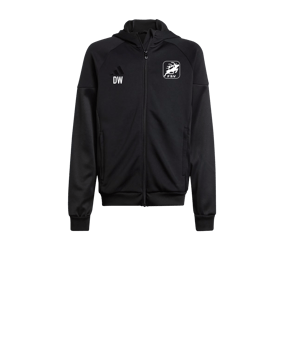 adidas Tiro 25 Travel Kapuzenjacke Kids Schwarz
