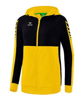 Erima Six Wings Kapuzenjacke Damen Gelb - gelb