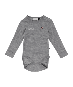 Hummel Mini Wool Rib Body L/S Anzug Kids Grau F2006
