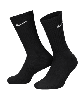 Nike Value Cushioned Crew 3er Pack Socken F001 - schwarz