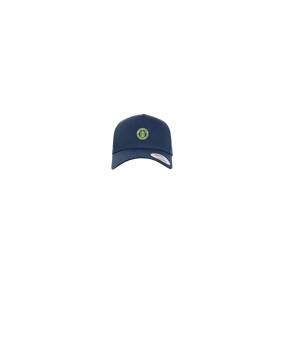 Merch 5 Panel Curved Snapback Cap Navy  | #logo4c