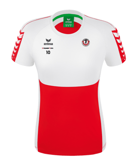 Erima Six Wings T-Shirt Damen Rot Weiss