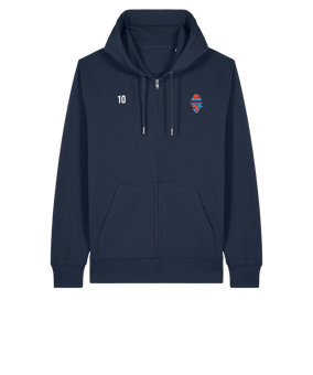 Merch Zip-Hoodie Unisex French Navy | #scalalogo (beidseitig+Initialen)