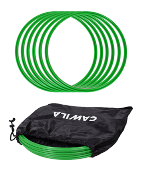 Cawila Koordinationsringe 70cm | 6er Set | Grün | inklusive Tasche - gruen