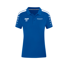JAKO Power Poloshirt Damen Blau Weiss F400