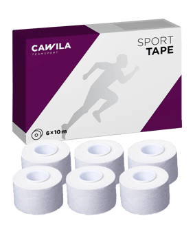 Cawila Sporttape PREMIUM 3,8m x 10m 6er Set Weiss - weiss