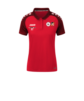 JAKO Performance Poloshirt Damen Rot Schwarz F101