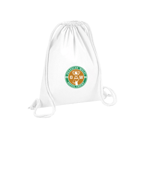 Merch Organic Premium Cotton Gymsack White | #logo