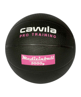 Cawila Medizinball PRO Training 5,0 Kg Schwarz - schwarz