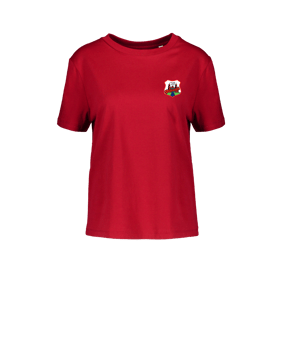 Merch Muser T-Shirt Women Red | #justlogo4c