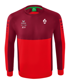Erima Six Wings Sweatshirt Kids Rot Dunkelrot