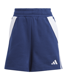 adidas Tiro 24 Short Damen Blau Weiss - blau