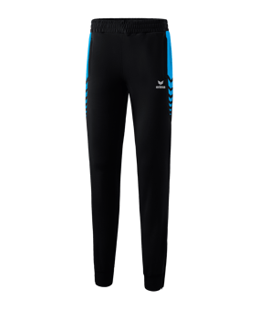 Erima Six Wings Worker Hose Damen Schwarz Hellblau - schwarz