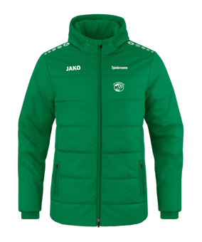 JAKO Team Coach Kapuzenjacke Grün F200
