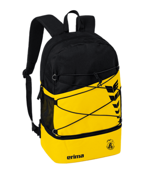 Erima Six Wings Rucksack mit Bodenfach Gelb Schwarz