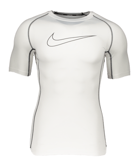 Nike Pro Shortsleeve Shirt Weiss Schwarz F100 - weiss