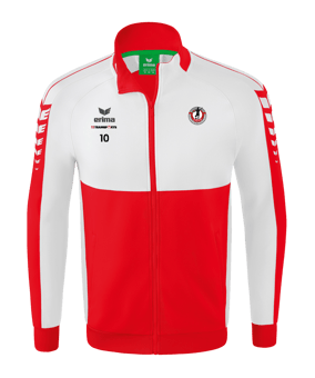 Erima Six Wings Trainingsjacke Kids Rot Weiss