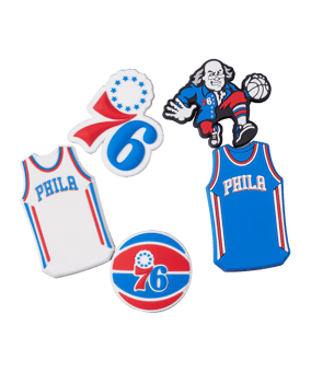 Crocs NBA Philadelphia 76ers Pin 5er Pack Merch Weiß - weiss