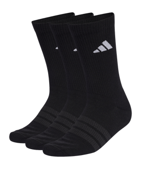 adidas Crew 3er Pack Socken Schwarz - schwarz