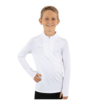 JAKO ZipTop Light Flow Sweatshirt Kids Weiß F0 - weiss