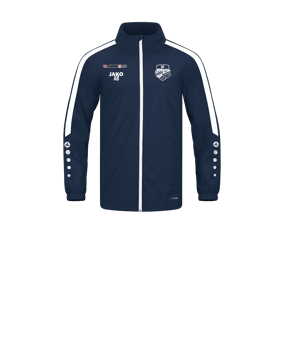JAKO Power Allwetterjacke Kids Blau Weiss F900